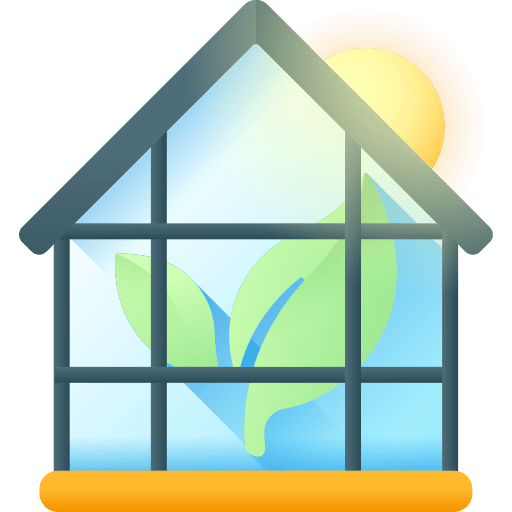 Greenhouse sunny gardening farming and gardening icon