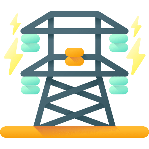 Tower energy power line tower icon