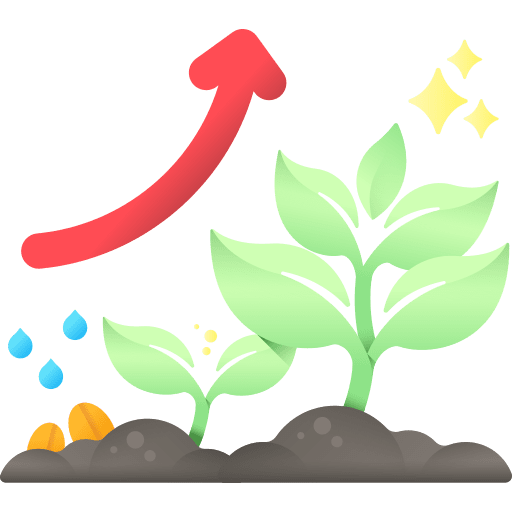 Growth nature leaf leaves icon