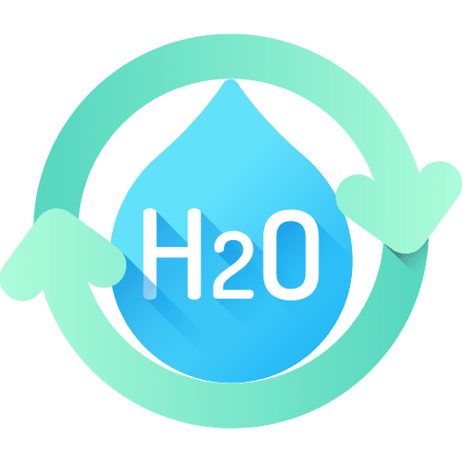 H2o education h2o molecule icon