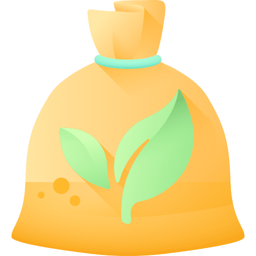 Organic fertilizer gardening seed icon
