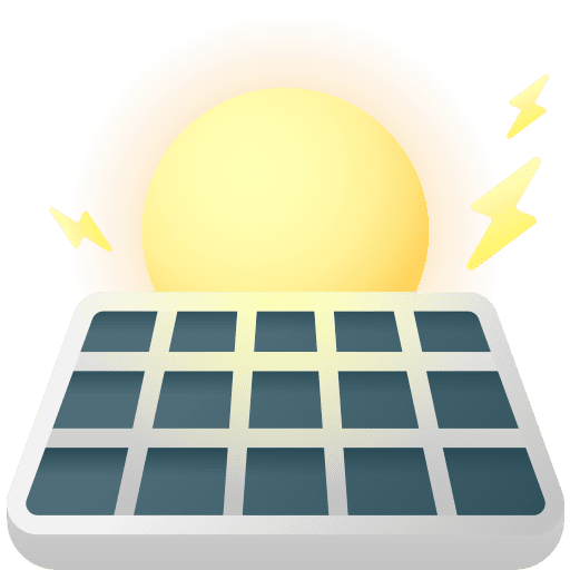 Solar panel industry ecological power icon