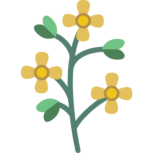 Mustard farming and gardening plant branch icon