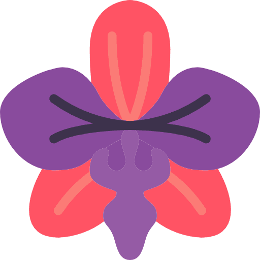 Orchidaceae floral petals nature icon