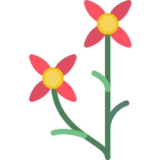 Madder flower farming and gardening nature icon