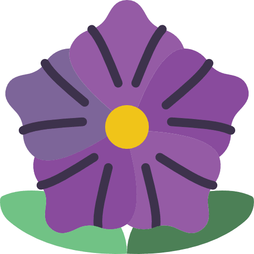 Melastome floral botanical farming and gardening icon