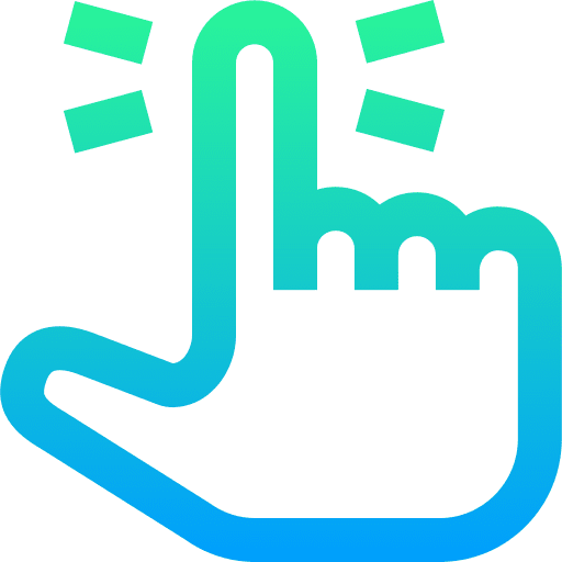 Click click here gestures hand icon