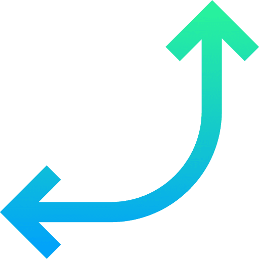 Rotate upward arrows rotate icon