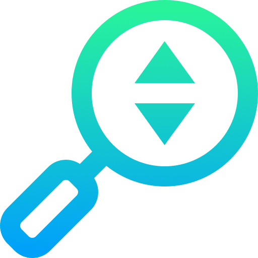 Zoom tools and utensils loupe magnifying glass icon