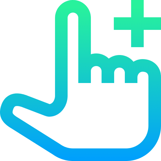 Add plus hand gesture pointing icon