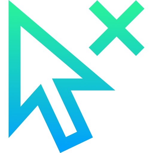 Delete cursor delete arrows icon