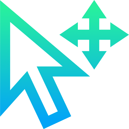 Move four arrows pointer move selection icon