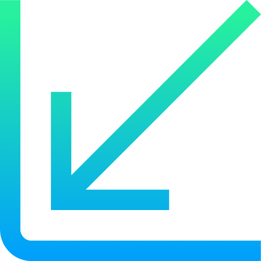 Bottom left ui directional directions icon