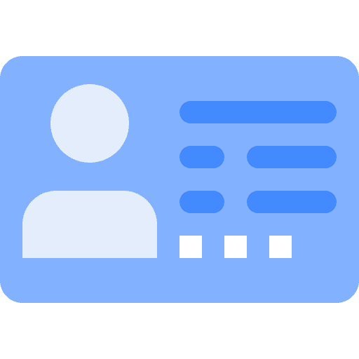 Id card ui pass identification icon