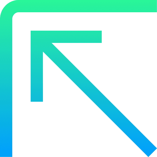 Top left direction directional top icon