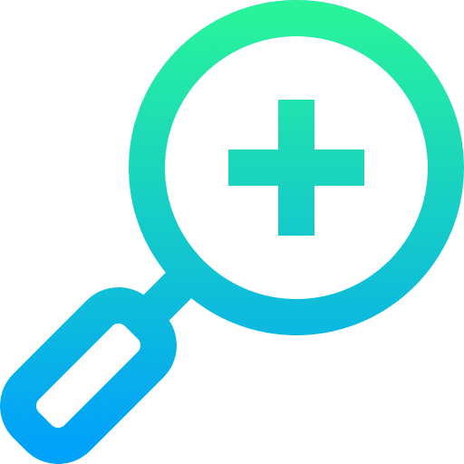 Zoom in magnifying glass ui loupe icon