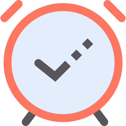 Alarm on on time clock real time icon