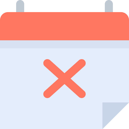 Calendar agenda erase time and date icon