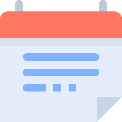 Event time and date event note icon