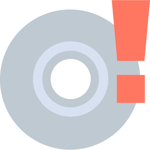 Storage exclamation full warning icon