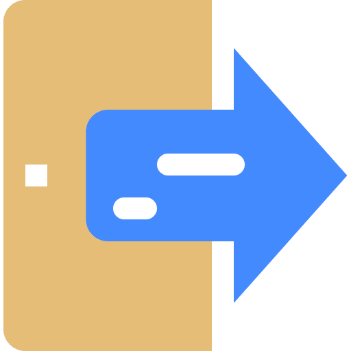 Exit multimedia signs logout icon