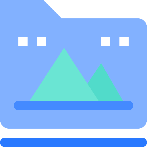 Media media files and folders landscape icon