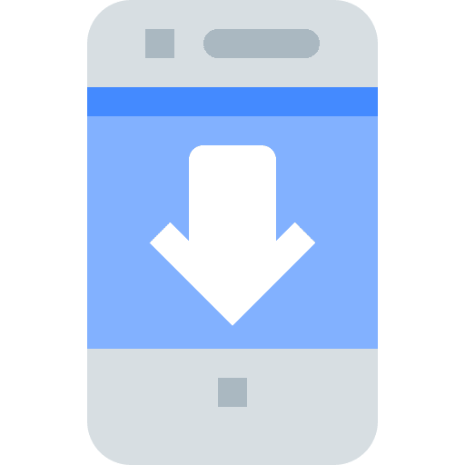 Smartphone download ui cloud computing icon