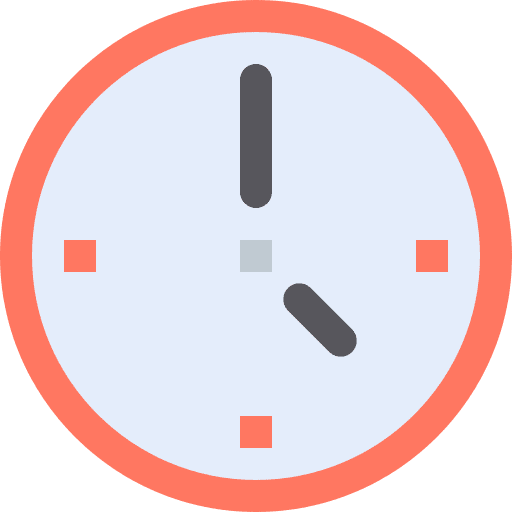Time tools and utensils time and date clock icon