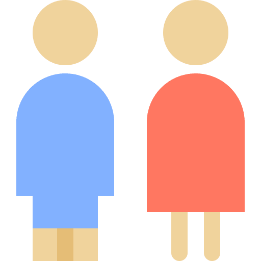 Toilet man women commerce icon