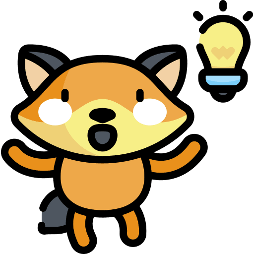 Idea graphic designer fox idea icon