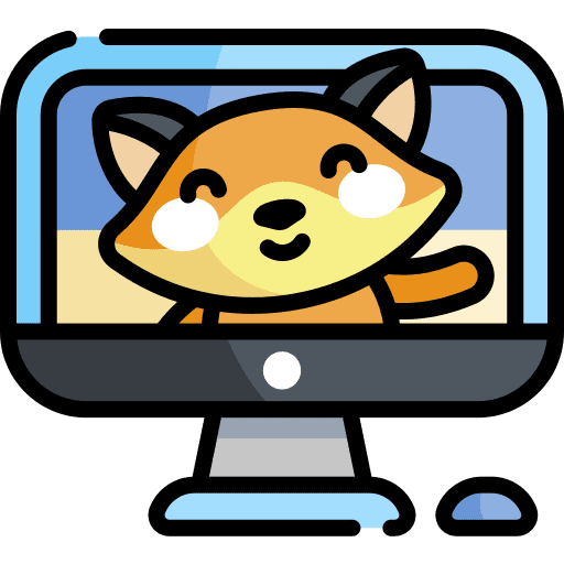 Monitor graphic tools fox graphic designer icon Monitor graphic tools fox graphic designer icon