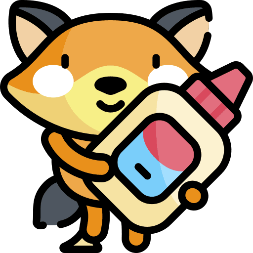 Glue fox art and design graphic tools icon Glue fox art and design graphic tools icon