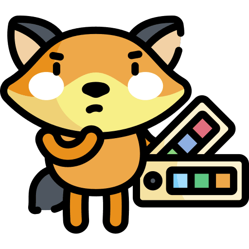 Pantone graphic designer graphic tools fox icon Pantone graphic designer graphic tools fox icon