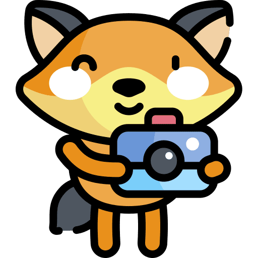 Photographer art and design fox graphic designer icon Photographer art and design fox graphic designer icon