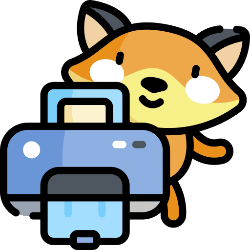 Printer graphic tools electronics fox icon Printer graphic tools electronics fox icon