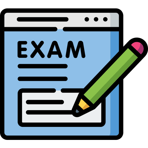 Exam virtual screen archive icon