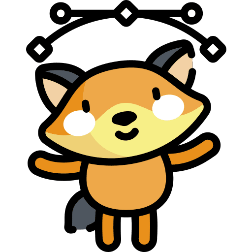 Vector fox vector graphic tools icon Vector fox vector graphic tools icon