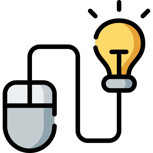 Mouse idea study electronic icon