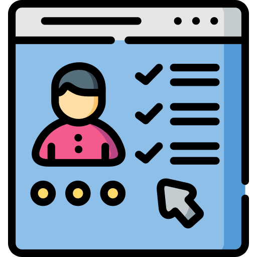 Profile seo and web chat profile icon