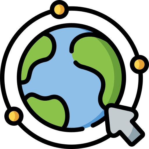 Connection earth connection network icon