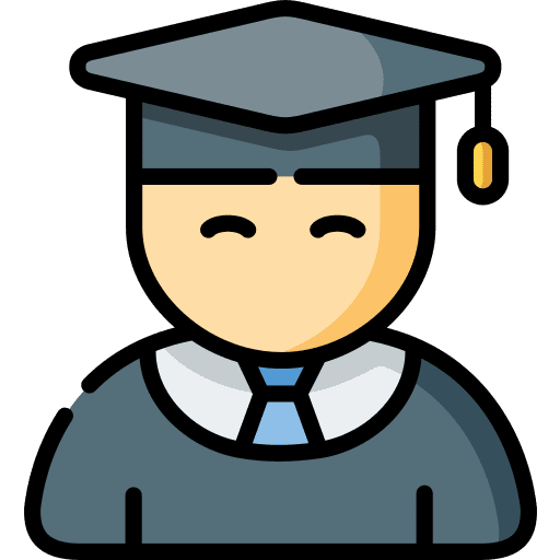 Graduate cap education student icon