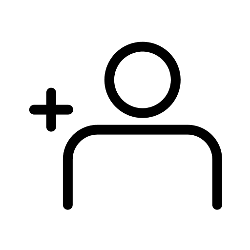 Add user add avatar subscriber icon