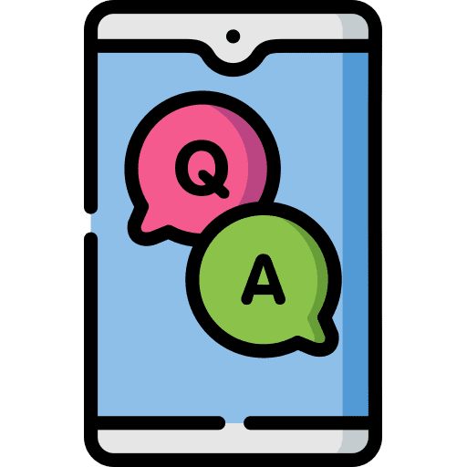 Smartphone cellphone question touch screen icon
