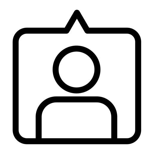 Follower speech balloon user profile icon