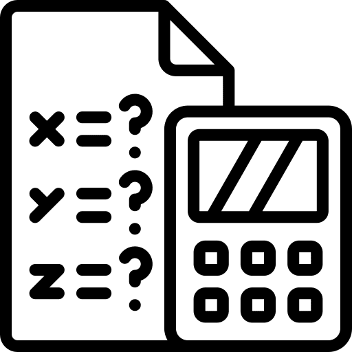 Algebra school high school test icon