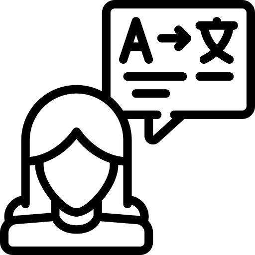 Translator extensible markup language language people icon