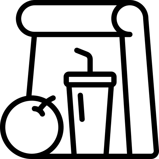 Lunch fruit food and restaurant lunch icon