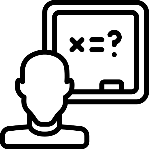 Maths man education lesson icon