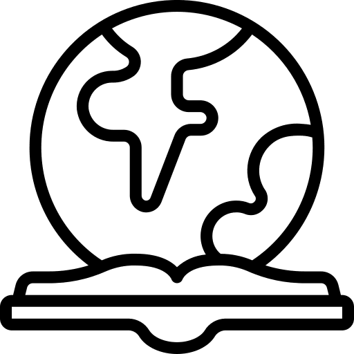 Book learning geography book icon