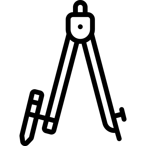 Compass drawing education compass icon